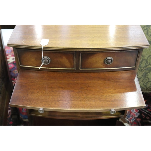 5172 - Vintage two drawer & door side cabinet, label verso 'Bevan Funnell Ltd.', approx 76cm H x 54cm W x 3... 