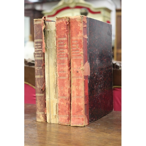 5184 - Four French books, Recueil Des Lois Concernant Des Caisses D'Epargne vol 1, 3, 6, one badly damaged ... 