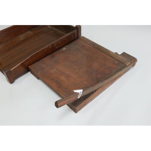 5202 - Vintage Guillotine and in-out tray, approx 45cm x 33cm and smaller (2)