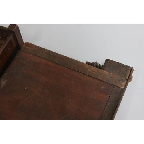 5202 - Vintage Guillotine and in-out tray, approx 45cm x 33cm and smaller (2)