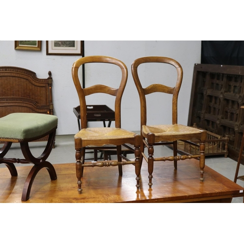 5234 - Pair of French petite country chairs, each approx 84cm H x 40cm W x 38cm D (2)