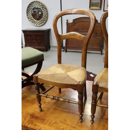 5234 - Pair of French petite country chairs, each approx 84cm H x 40cm W x 38cm D (2)