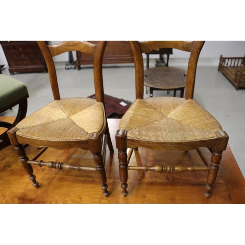 5234 - Pair of French petite country chairs, each approx 84cm H x 40cm W x 38cm D (2)