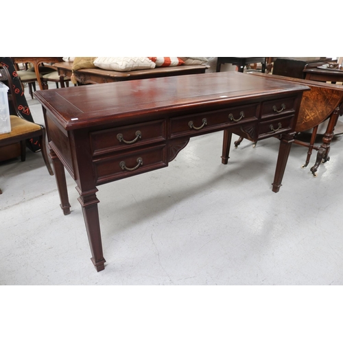 5237 - French style reproduction desk, approx 79cm H x 150cm W x 68cm D