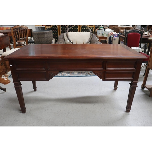 5237 - French style reproduction desk, approx 79cm H x 150cm W x 68cm D