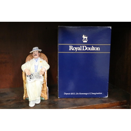 5075 - Royal Doulton, Taking Things Easy, HN 2680 figure with original box, approx 17cm H x 11cm L x 15.5cm... 