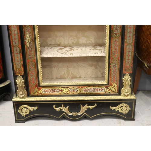 87 - Fine antique French Napoleon III red boulle pier cabinet, with fine ormolu mounts, approx 115cm H x ... 