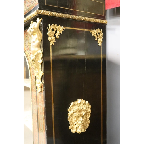 87 - Fine antique French Napoleon III red boulle pier cabinet, with fine ormolu mounts, approx 115cm H x ... 