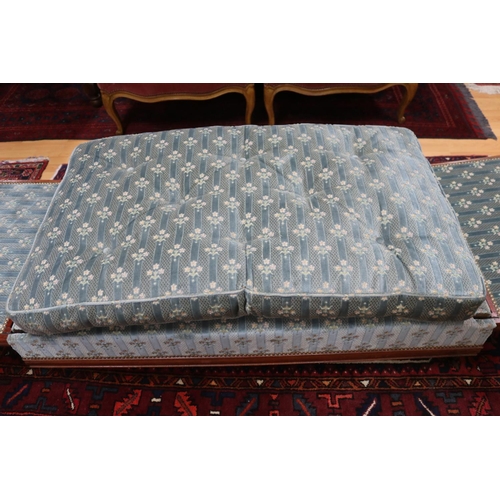 110 - French Art Deco period small scale childs day bed, with adjustable ends, approx 72cm H x 121cm L x 7... 