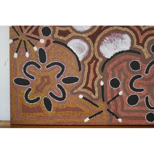 85 - Don Morton Tjapangati (c1938-1996) Australia (Aboriginal) painting, approx 127cm H x 148cm L