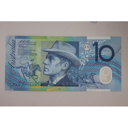 124 - 9 x $10 notes in sequence plus an extra $10 note (10)