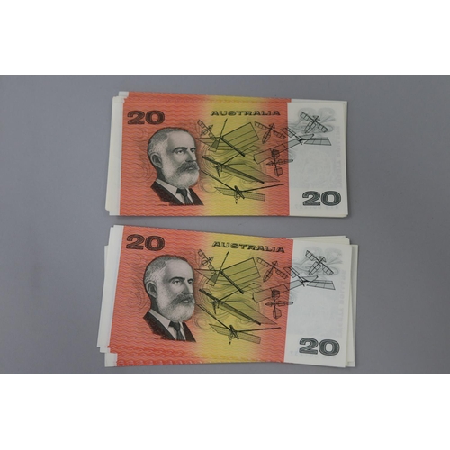 126 - 20 x $20 notes in sequence (20)