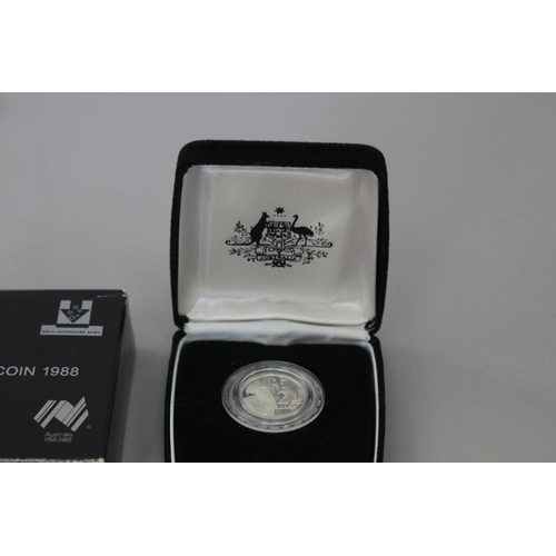 11 - Cased & Boxed Royal Australian Mint $2 proof coin 1988