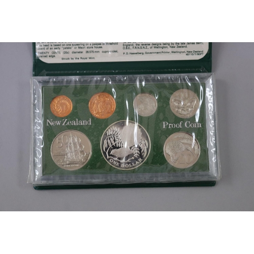 39 - New Zealand Treasury Issue proof cased coin set 1980