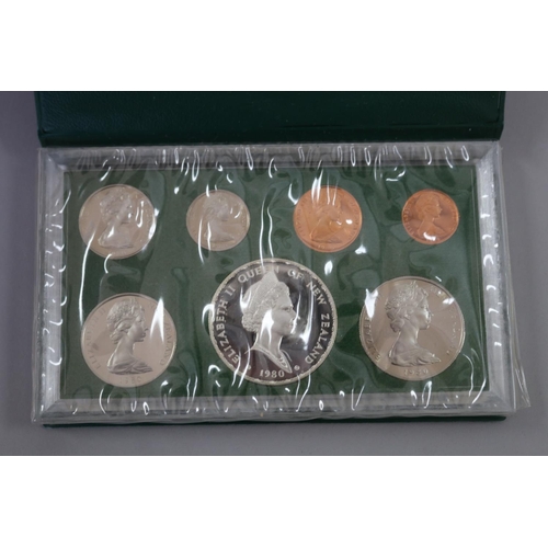 39 - New Zealand Treasury Issue proof cased coin set 1980