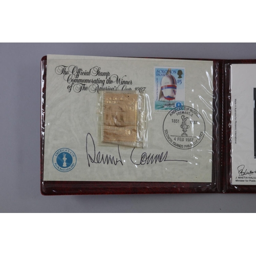 40 - Americas Cup winner gold stamp cased set 1987 No 2176