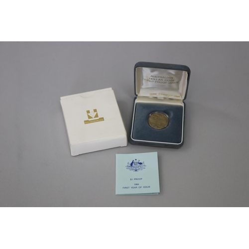 8 - Royal Australian mint $1 coin First Proof issue 1984 cased