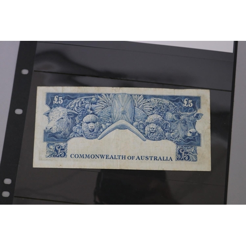 68 - Five pound note - Commonwealth of Australia Issue QE II 1954 - 1966