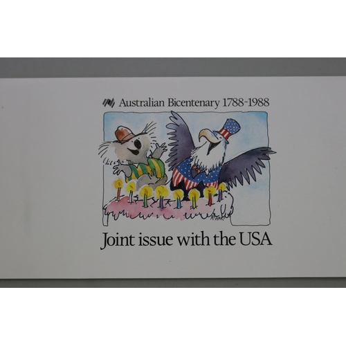 85 - Five packs of Australia Bicentenary 1788-1988 joint issue with the USA stamps