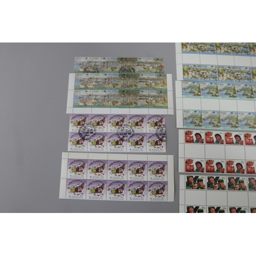 87 - Various Australia stamps sheets, 37 cent, $1, 90 cents, 55 cents, 37 cents, etc