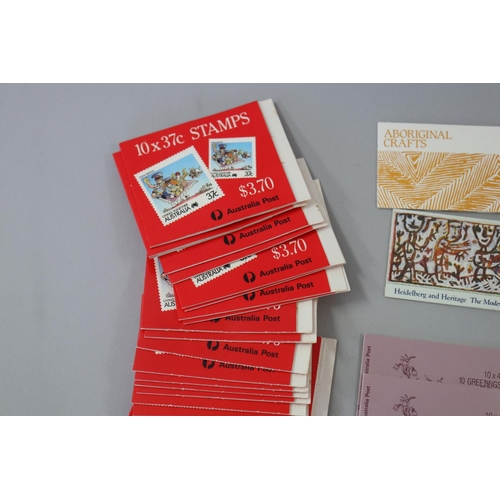 95 - Australia Post  unused stamps in small folders - Living Together Australia, Aboriginal Crafts, Heidl... 