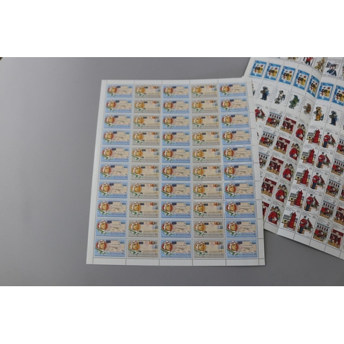 115 - Sheets of Unused stamps-100  x 33 cents Colonial Military Uniforms, 100 x 30 cents Cars, 100 x 22cen... 