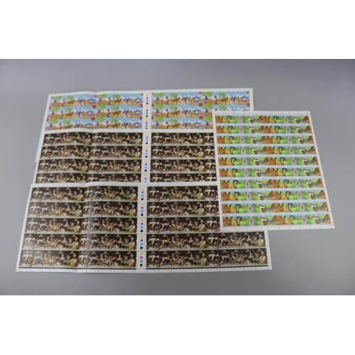 116 - Sheets of unused stamps, 100 x 22 cents Waltzing Matilda, 200 x 33cents Click goes the Shears, 100 x... 