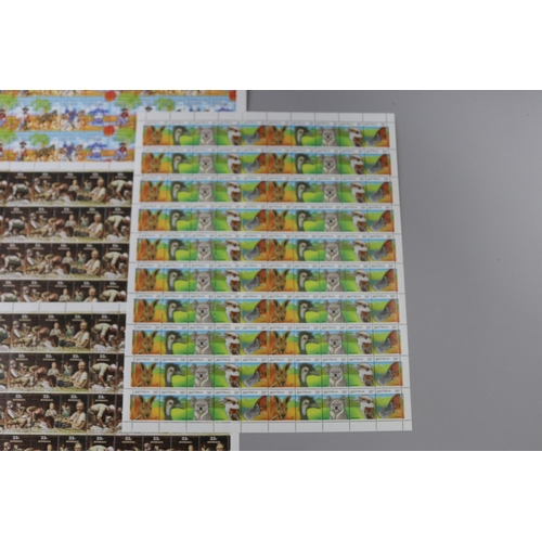 116 - Sheets of unused stamps, 100 x 22 cents Waltzing Matilda, 200 x 33cents Click goes the Shears, 100 x... 