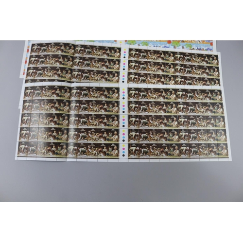 116 - Sheets of unused stamps, 100 x 22 cents Waltzing Matilda, 200 x 33cents Click goes the Shears, 100 x... 