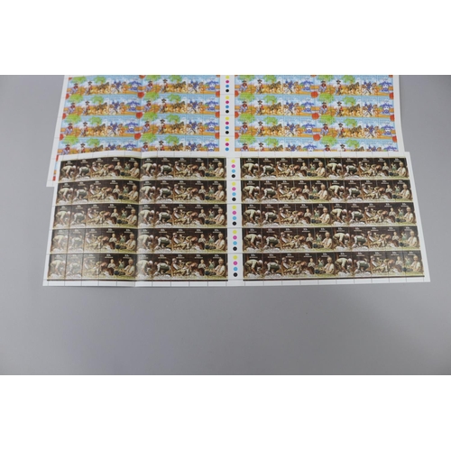 116 - Sheets of unused stamps, 100 x 22 cents Waltzing Matilda, 200 x 33cents Click goes the Shears, 100 x... 