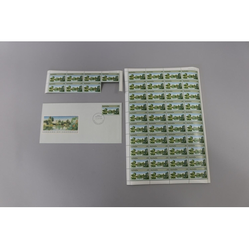 120 - Unused stamp sheet - 47 x $10 Adelaide Botanic Garden, approx 47