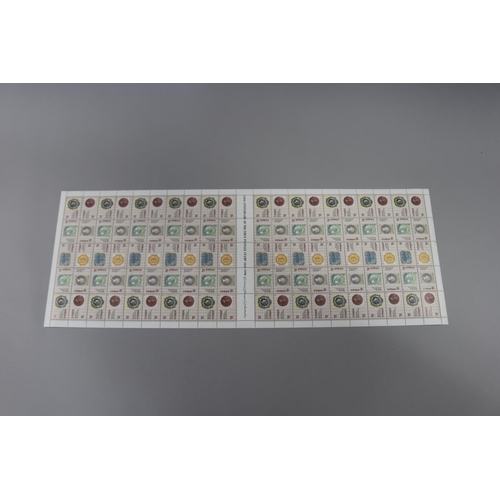 82 - Sheet of 100 41 cent stamps, 150th anniversary of the first postage stamp 1846 - 1990  Colonial stam... 