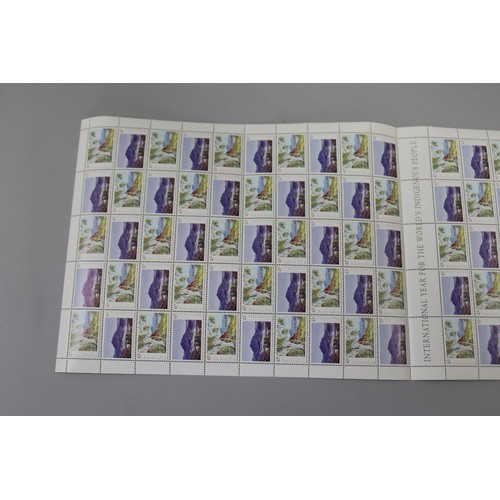 80 - Sheet of 100 Australian 45 cent stamps, The worlds Indigenous People