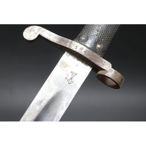 134 - British Sword Bayonet, Martini-Henry, Pattern 1887 Mk.4* (Kiesling 374). A very good example in very... 