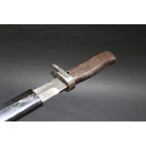 139 - German Ersatz Model 1916 bayonet and scabbard (Kiesling 206 but with fullered blade). An excellent e... 