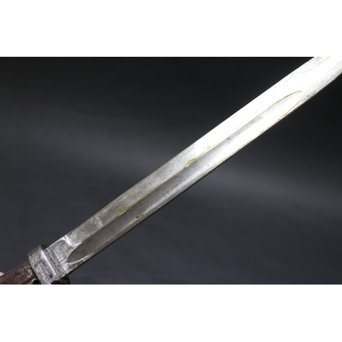 139 - German Ersatz Model 1916 bayonet and scabbard (Kiesling 206 but with fullered blade). An excellent e... 