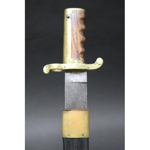 151 - U.S.A. Dahlgren bayonet and scabbard for the US Navy rifle, model 1861 (Kiesling 173). Blade marked ... 