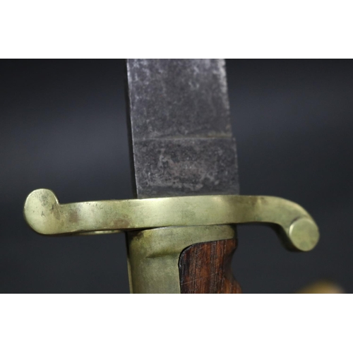 151 - U.S.A. Dahlgren bayonet and scabbard for the US Navy rifle, model 1861 (Kiesling 173). Blade marked ... 