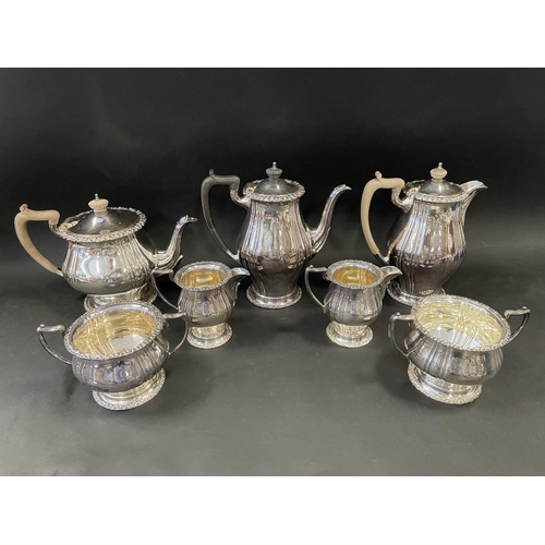 14 - Good quality seven piece tea and coffee service, by Hardy Bros (7) approx 23cm H and smaller