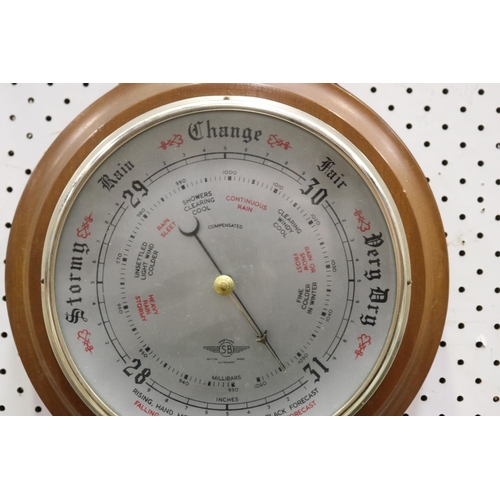 768 - Shortland British made barometer, approx 76cm H x 29cm W x 6cm D