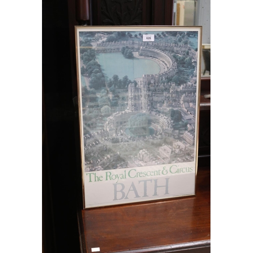 780 - The Royal Crescent & Circus Bath poster, approx 59cm x 40cm