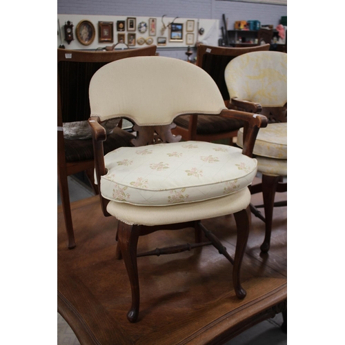 821 - Pair of vintage bridge armchairs, each approx 80cm H x 56cm W x 48cm D (2)