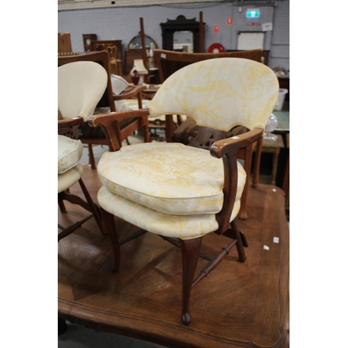 821 - Pair of vintage bridge armchairs, each approx 80cm H x 56cm W x 48cm D (2)