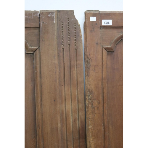 849 - Pair of antique French doors, approx 160cm H x 67cm W and 160cm H x 57cm W (2)