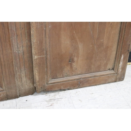 849 - Pair of antique French doors, approx 160cm H x 67cm W and 160cm H x 57cm W (2)