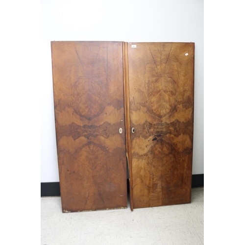 851 - Pair of antique French doors, some damage, approx 144cm H x 61cm W and 144cm H x 57cm W (2)