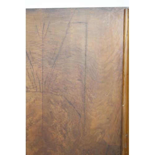 851 - Pair of antique French doors, some damage, approx 144cm H x 61cm W and 144cm H x 57cm W (2)