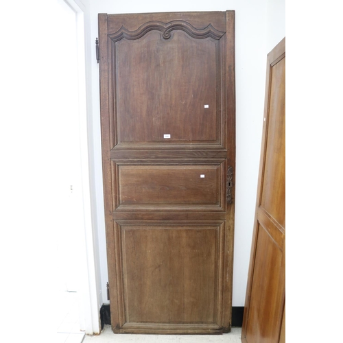 852 - Large antique French door, approx 219cm H x 83cm W