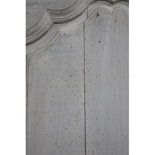 853 - Antique French painted door, approx 177cm H x 59cm W