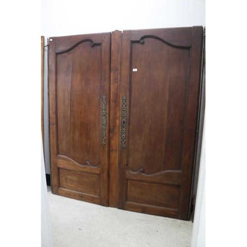 854 - Pair of antique French doors, approx 179cm H x 82cm W and 179cm H x 72cm W (2)